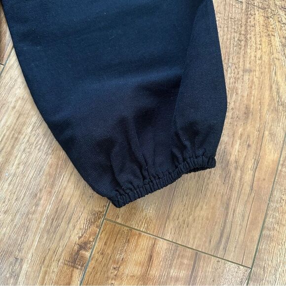 Poheme Paris Lace Detailing Button Front Long Sleeve Tiered Dress Size M/L Black - Picture 5 of 11